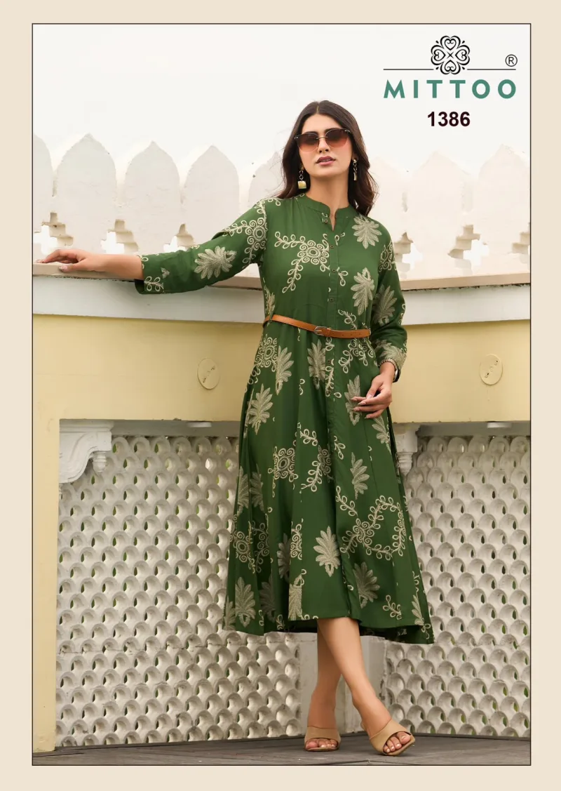 Belt Vol 28 By Mittoo Rayon Printed One Piece Collection 